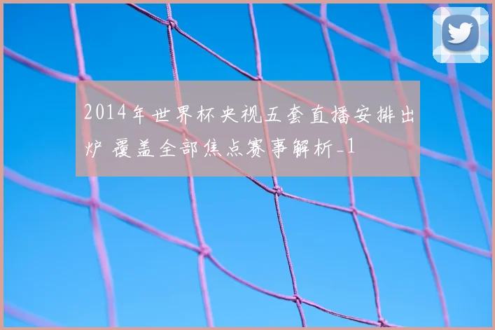 2014年世界杯央视五套直播安排出炉 覆盖全部焦点赛事解析_1